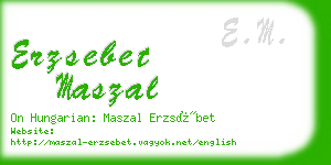 erzsebet maszal business card